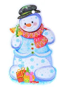 Купить Вырубная фигурка "Снеговичок с подарками" — Фото №1