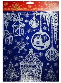 Купить Новогоднее оконное украшение  Снежный домик (30х38) — Фото №1