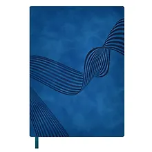 Купить Ежедневник недат. А6+ 160л 126х174 "Софт-тач" морская волна, иск.кожа, мягкий переплет, блинт.тиснение, офсет, ляссе — Фото №1