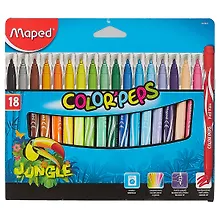 Купить Фломастеры Maped, Jungle, 18 цветов — Фото №1