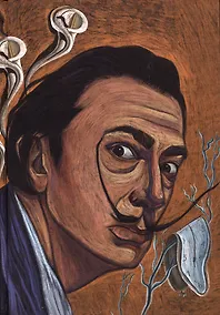 Купить Книга для записей А5 100л кл.+ тчк. "Дали" 7БЦ, ламинация soft touch, офсет — Фото №1