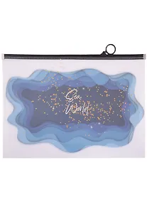 Купить Папка на молнии А4 "Мрамор" с сыпучками — Фото №1