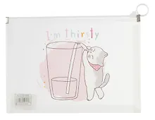 Купить Папка на молнии А5 с расширением "Coctail cats", ассорти — Фото №1