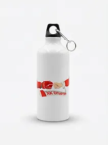 Купить Бутылка с карабином Спартак (металл) (600мл) (БМ2026-60) — Фото №1