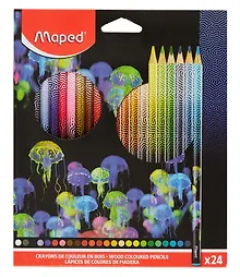 Купить Карандаши цветные Deepsea Paradise, ударопрочные 24 цвета 2,9 мм — Фото №1