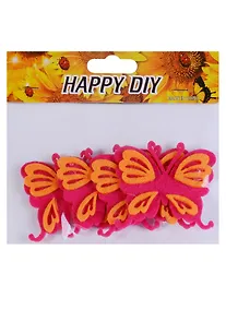 Купить Набор из фетра Бабочки двухслойные, 4шт (пакет с хед)(211-2) — Фото №1