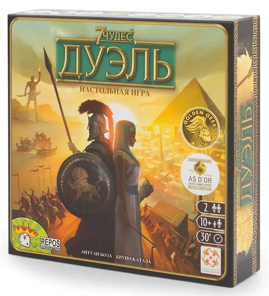 Купить Настольная игра, Asmodee, 7 чудес: Дуэль - локализация — Фото №1
