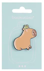 Купить Значок Капибара с лягушкой (металл) (12-5769-A24) — Фото №1