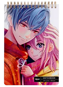 Купить Скетчбук А4 80л "Аниме. Love story" белый офсет, 120г/м2, тв.обложка, спираль — Фото №1