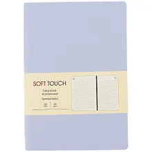 Купить Ежедневник недат. А5 136л "SOFT TOUCH" нежный лавандовый, интегр.обл., иск.кожа, тонир.блок, скругл.углы, цв.торец, ляссе — Фото №1