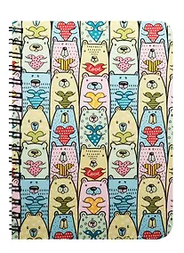 Купить Записная книжка А6 80л кл. "Мишки с сердцем" спираль, Kairui — Фото №1