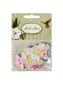 Купить Заготовка для декора Art idea Овечки с цветами" дерев. 2шт. 6069-2-С" — Фото №1