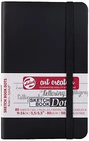 Купить Скетчбук А6 80л тчк. "Art Creation" 80г/м2, черн.тв.обл., резинка — Фото №1