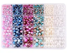 Купить Набор бусин для творчества № 11, перламутровые, размер 4/6/8/10 мм, ПВХ-упаковка — Фото №1