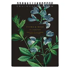 Купить Блокнот А5 80 листов в клетку "Flora", баптизия, спираль — Фото №1