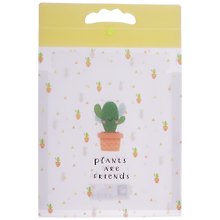 Купить Папка -портфель пластиковый на кнопке «Plants are friends» А4, 6 отделений, вертикальная, в ассортименте — Фото №1