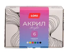 Купить Краски акриловые "Акрил" Классика, 6 цветов — Фото №1