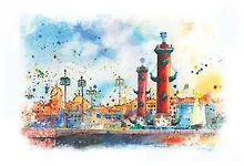 Купить Открытка "Стрелка Васильевского острова" — Фото №1