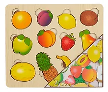 Купить Пазл-рамка "Часть и целое. Фрукты" с разрезными вкладышами внутри, 24 детали, 2 слоя — Фото №1