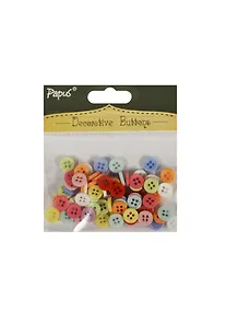 Купить Пуговицы пластмассовые 4 отверстия (11022802) (d=0,7см) (80шт) (упаковка) — Фото №1