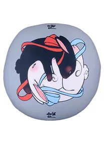 Купить Подушка-антистресс круглая Аниме Кролики Инь и Ян (d 35 см) — Фото №1