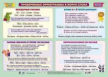 Купить Учебный плакат "Проверяемые орфограммы в корне слова", А2 — Фото №1