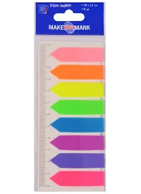 Купить Закладки самоклеящиеся 8 цветов * 10 листов, "Стрелки", неон — Фото №1