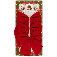 Купить Ёлочное украшение «Бантики. Красный рубин», 3 штуки — Фото №1