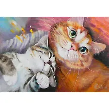 Купить Картина стразами (алмазная мозаика) 30x40 см, ОСТРОВ СОКРОВИЩ "Тёплая дружба", без подрамника,662561 — Фото №1