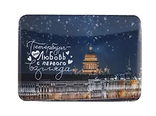 Купить Чехол для карточек горизонтальный СПб Любовь с первого взгляда (Исаакиевский собор) (ДКГ2024-155) — Фото №1