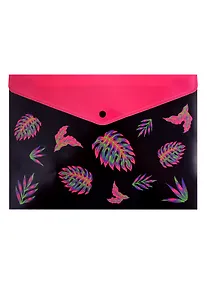 Купить Папка-конверт А4 на кнопке "Неоновые листья" — Фото №1