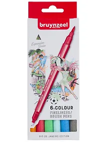 Купить Линеры двусторонние 06цв "Brushpen Рио" — Фото №1
