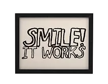 Купить Фоторамка 15*20 "Smile! It works" черное дерево — Фото №1