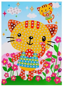 Купить Аппликация стразами Кошечки А4 (орр) — Фото №1