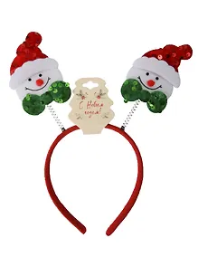 Купить Ободок новогодний Снеговички в колпаке (текстиль) (12-6142-HNY9) — Фото №1