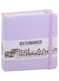 Купить Скетчбук 12*12 80л "Sketchmarker" фиолетовый пастельный, нелинованн. 140г/м2, слоновая кость, тв.обл. — Фото №1