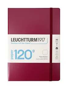 Купить Книга для записей A5, 100 листов, нелинованная "Edition 120G", твердая обложка, цвет красный портвейн, Leuchtturm1917 — Фото №1