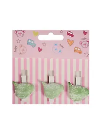 Купить Набор прищепок декоративных, 3 шт, полистоун,птичка зеленая с орнаментом — Фото №1