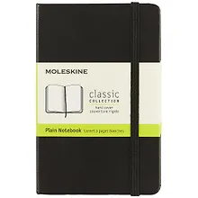 Купить Записная книжка Moleskine Classic Pocket, нелинованная, чёрная, 96 листов, А6 — Фото №1