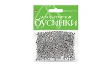 Купить Набор для творчества, HOBBY TIME, Бусины круглые Серебряные Ø 3мм — Фото №1