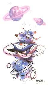 Купить Тату "Кит", "Перья" (2 вида) (6х10,5см) — Фото №1