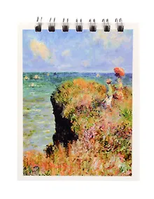 Купить Блокнот А7 60л кл. "Клод Моне. Прогулка по скалам" спираль, УФ лак — Фото №1