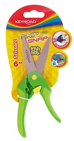 Купить Ножницы 154мм "Easy-open" автооткрытие, закругл.лезвия, блистер, KEYROAD — Фото №1