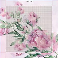 Купить Алмазная мозаика "Нежные пионы" 30*30 см — Фото №1