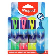 Купить Набор текстовыделителей 04 цвета "ARCTIC", c блестками, Maped — Фото №1