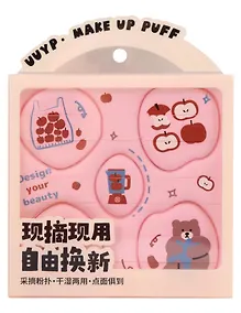 Купить Набор спонжей для макияжа Kawaii (розовый) (5шт) (12-03122026-21) — Фото №1