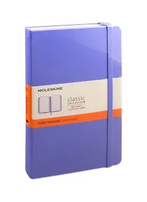 Купить Книга для записей А5, 120 листов в линейку "Classic Large", твердая обложка, голубая гортензия, резинка, ляссе, Moleskine — Фото №1
