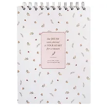 Купить Скетчбук А5 45л "April", белый, карт.обл., спираль, микротекстурирование, ламинация, тиснение золотой фольгой, бумага 190г/м2 — Фото №1