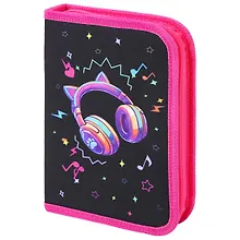 Купить Пенал 1 отделение "Headphones" с наполнением, 21*14 см, 24 предмета — Фото №1