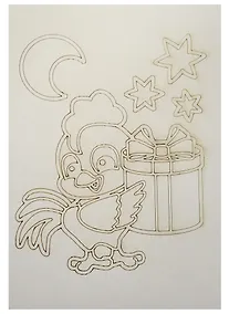 Купить Трафарет Петушок № 3 А5 (148х210) (А5-1225) (3+) (Песочный мир) — Фото №1